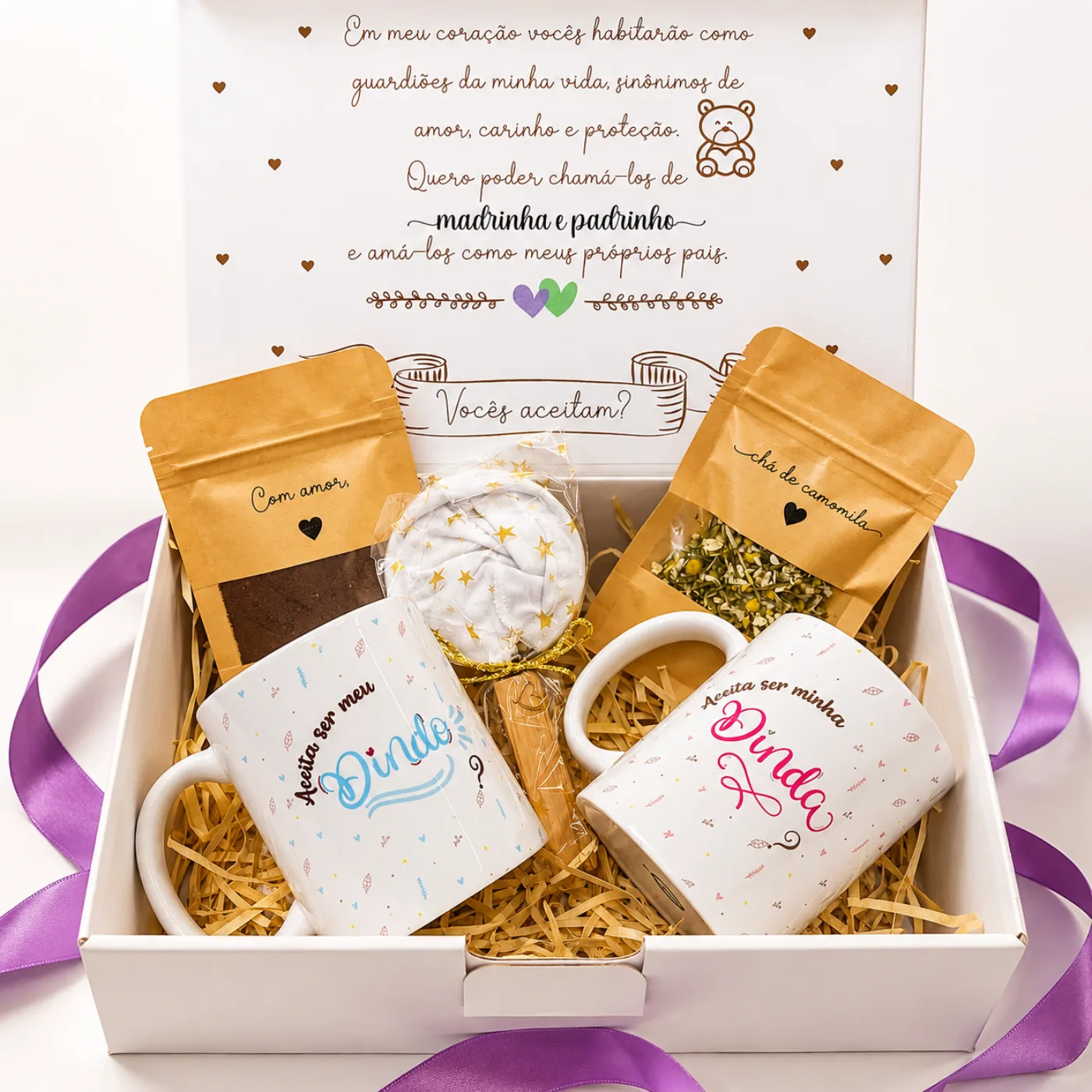 Kit de padrinhos personalizado da Zaztraz