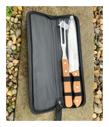 Kit faca mais garfo com estojo